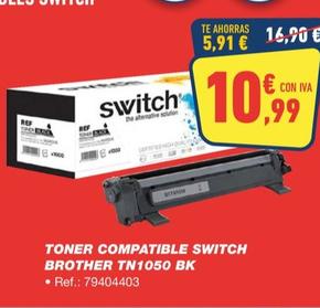 Oferta de Toner compatible switch brother tn1050 por 10,99€ en Bureau Vallée