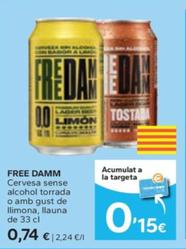 Oferta de Cervesa sense alcohol torrada por 0,74€ en Caprabo