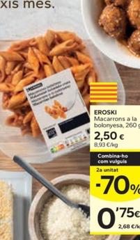 Oferta de Macarrons a la bolonyesa por 2,5€ en Caprabo