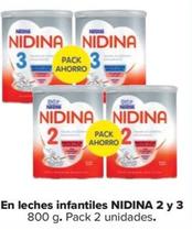 Oferta de En leches infantiles nidina 2 y 3 en Carrefour