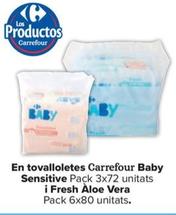 Oferta de En Tovalloletes Baby Sensitive I Fresh Aloe Vera en Carrefour