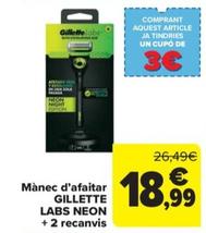 Oferta de Manec D'Afaitar Labs Neon +2 Recanvis por 18,99€ en Carrefour