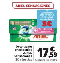 Oferta de Detergente en cápsulas sensaciones por 17,59€ en Carrefour