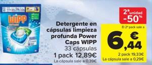 Oferta de Detergente en cápsulas limpieza profunda power caps por 12,89€ en Carrefour