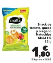 Oferta de Snack de tomate, queso y oregano natuchips por 1,8€ en Carrefour