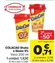 Oferta de Shake o Skake 0% por 1,42€ en Carrefour
