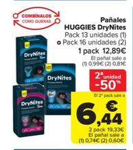 Oferta de Panales DryNites por 12,89€ en Carrefour