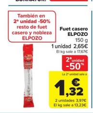 Oferta de Fuet casero por 1,32€ en Carrefour