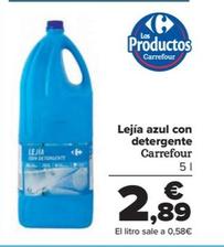 Oferta de Lejia azul con detergente  por 2,89€ en Carrefour