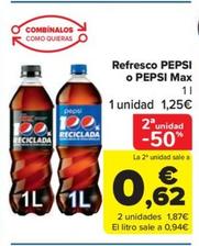 Oferta de Refresco max por 0,62€ en Carrefour