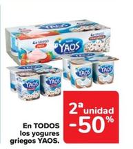 Oferta de Yaos e todos los yogures griegos en Carrefour