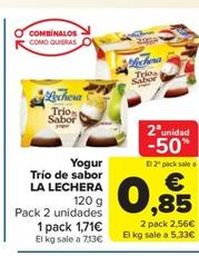 Oferta de Yogur trio de sabor por 0,85€ en Carrefour