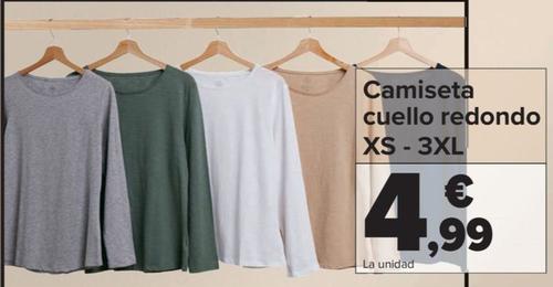 Oferta de Camiseta cuello redondo por 4,99€ en Carrefour