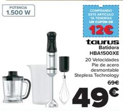 Oferta de Batidora HBA1500XE por 49€ en Carrefour