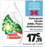 Oferta de Detergente liquido Poder Antimanchas por 17,15€ en Carrefour