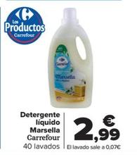 Oferta de Detergente liquido Marsella por 2,99€ en Carrefour