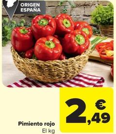 Oferta de Pimiento rojo por 2,49€ en Carrefour