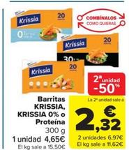 Oferta de Barritas 0% o proteina por 2,32€ en Carrefour