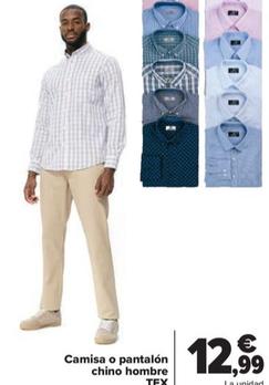 Oferta de Camisa o pantalon chino hombre por 12,99€ en Carrefour