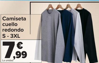 Oferta de Camiseta cuello redondo por 7,99€ en Carrefour