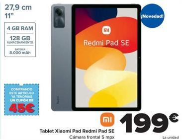 Oferta de Tablet Pad redmi Pad SE por 199€ en Carrefour