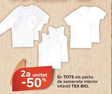 Oferta de En tots els packs de samarreta interior infantil en Carrefour