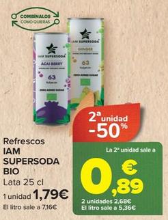 Oferta de Iam supersoda bio - refrescos por 1,79€ en Carrefour