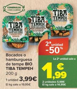 Oferta de Tiba tempeh - bocados bio por 3,99€ en Carrefour