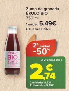 Oferta de Zumo de granada por 5,49€ en Carrefour