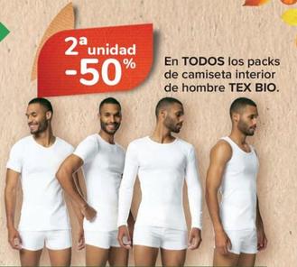 Oferta de Tex Bio - En Todos los Packs De Camiseta Interior De Hombre en Carrefour