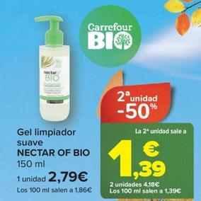 Oferta de Nectar Of Bio - Gel Limpiador Suave por 2,79€ en Carrefour