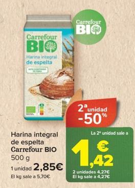 Oferta de Harina integral de espelta por 2,85€ en Carrefour