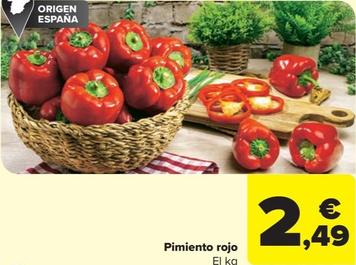 Oferta de Pimiento rojo por 2,49€ en Carrefour Market