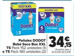 Oferta de Panales bebe seco box por 34,15€ en Carrefour Market