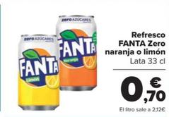 Oferta de Refresco zero naranja o limon por 0,7€ en Carrefour Market