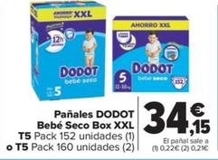 Oferta de Panales Bebe seco box XXL por 34,15€ en Carrefour Market