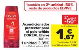 Oferta de Acondicionador protector para el pelo tenido Elvire por 3,3€ en Carrefour Market