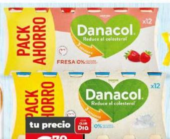 Oferta de Danacol de fresa natural por 7,29€ en Dia