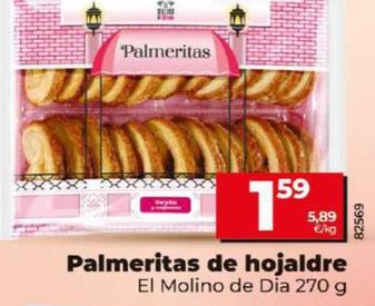Oferta de Palmeritas de hojaldre por 1,59€ en Dia