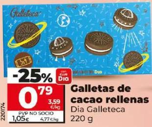 Oferta de Galletas de cacao rellenas por 0,79€ en Dia