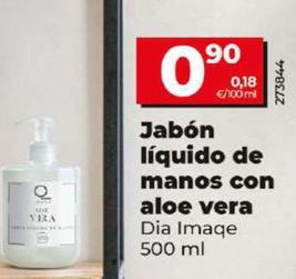 Oferta de Jabón líquido de manos con aloe vera por 0,9€ en Dia