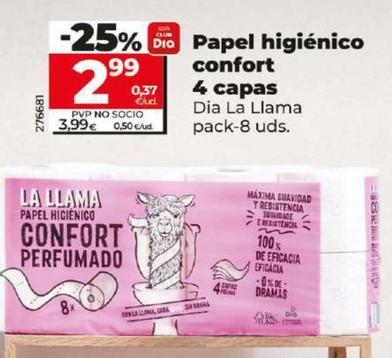 Oferta de Papel higiénico confort 4 capas por 3,99€ en Dia