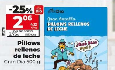 Oferta de Pillows rellenos de leche por 2,06€ en Dia