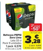 Oferta de Refresco zero lima por 3,28€ en Carrefour