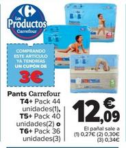 Oferta de Pants T4, T5 o T6 por 12,09€ en Carrefour
