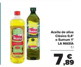 Oferta de Aceite de oliva clasico 0.4 o sumum 1 por 7,89€ en Carrefour