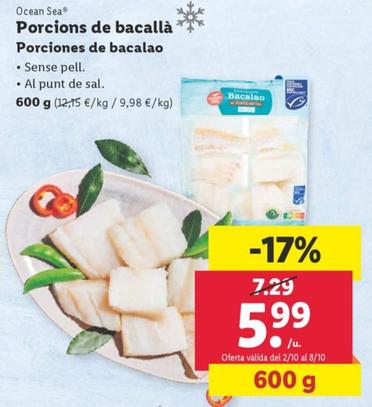 Oferta de Porcions de bacalla por 5,99€ en Lidl
