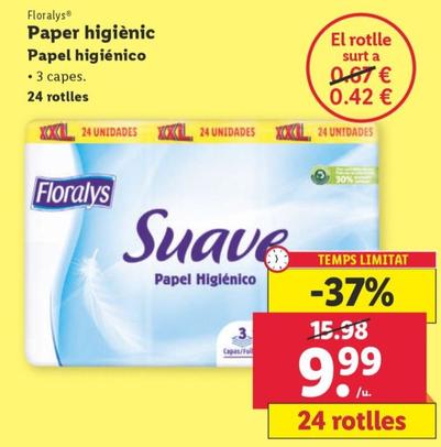 Oferta de Pape higienic por 9,99€ en Lidl