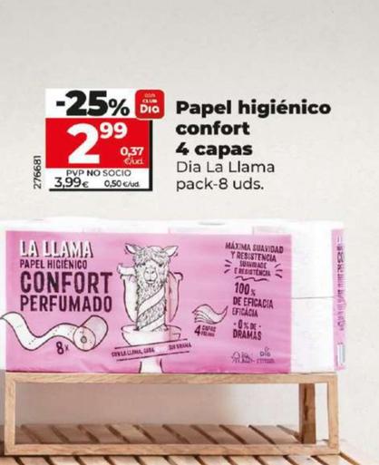 Oferta de Papel higiénico confort 4 capas por 2,99€ en Dia