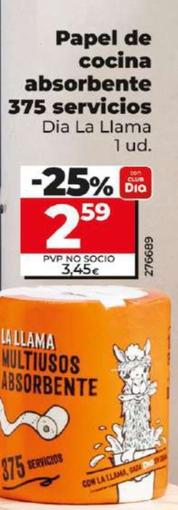 Oferta de Papel de cocina absorbente por 3,45€ en Dia